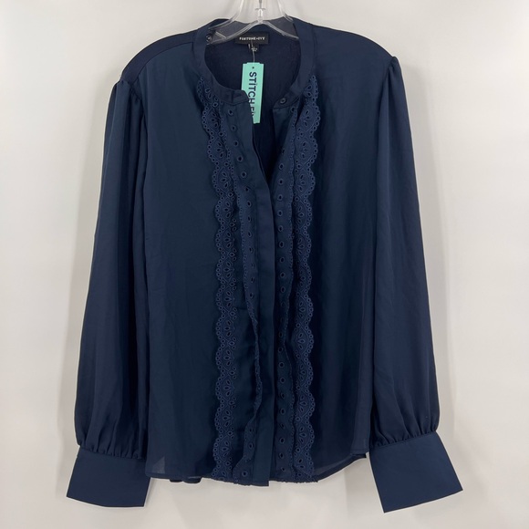 Fortune + Ivy Tops - Fortune + ivy new Xiomara blouse size large